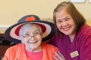 Lovely Caregiver having a great time with an ActivCare Resident.